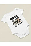 Cool Diye Yazılır Amca Diye Okunur Yazılı Pamuklu Yumuşak Unisex Çıtçıtlı Body Zıbın