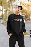 Loser Yazılı Unisex Oversize Sweatshirt