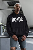 Rock Metal Müzik Grubu Baskılı Unisex Oversize AC DC Hoodie
