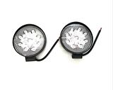 Point 9 Led Yuvarlak Projektör Off Road Çalışma Sis Lambası 27w 12-30v 2 Adet