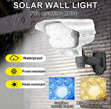 Kamera Görünümlü Su Geçirmez Gece Aydınlatması Hareket Sensörlü Solar 66 Led Aydınlatma