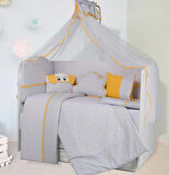 TUGU HOME&BABY JOLİ %100 PAMUKLU 11 PARÇA 70x130 cm BEBEK BEŞİK UYKU SETİ,BEBEK BEŞİK UYKU TAKIMI,ANNE YANI ORGANİK UYKU SETİ