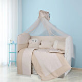 TUGU HOME&BABY JOLİ %100 PAMUKLU 11 PARÇA 60x120 cm BEBEK BEŞİK UYKU SETİ,BEBEK BEŞİK UYKU TAKIMI,ANNE YANI ORGANİK UYKU SETİ