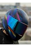 RAPID 2 OPTIK MAT MAVİ-MOR KASK Uyumlu