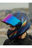 RAPID 2 OPTIK MAT MAVİ-MOR KASK Uyumlu