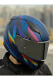 RAPID 2 OPTIK MAT MAVİ-MOR KASK