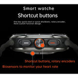Ozmik SK7 Ultra Akıllı Saat  47mm Kablosuz Şarj Cihazı Bluetooth Çağrı Android IOS için Yedek kordon