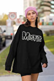 Misfits Müzik Grubu Baskılı Unisex Oversize Sweatshirt