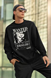 Wanted Roronoa Zoro Baskılı Unisex Oversize Anime Sweatshirt