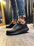 J814 Bağcıklı Ortopedik Taban Erkek Günlük Sneaker Spor Ayakkabı ST Siyah
