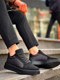 J046 Bağcıklı Ortopedik Taban Günlük Paraşüt Kumaş Süet Erkek Spor Sneaker Ayakkabı ST Siyah