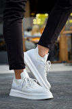 J2408 Fusion Ortopedik Taban Günlük Triko Erkek Sneaker Spor Ayakkabı TBT Beyaz
