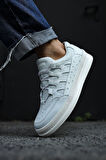 J040 C-Rey Ortopedik Taban Günlük Hakiki Deri Erkek Sneaker Spor Ayakkabı DBT Beyaz
