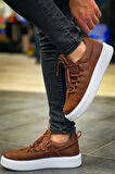 J159 Saturn Ortopedik Taban Günlük Cilt Erkek Sneaker Spor Ayakkabı CBT Taba