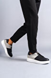 J151 Boost Bağcıklı Cilt Süet Erkek Günlük Sneaker Ayakkabı BT Siyah/Gri