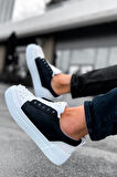 J169 Thorn Ortopedik Taban Günlük Cilt Erkek Sneaker Spor Ayakkabı CBT Beyaz/Siyah