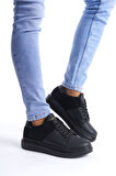 J151 Boost Bağcıklı Cilt Süet Erkek Günlük Sneaker Ayakkabı ST Siyah