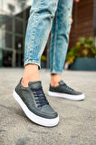 J015 First Edition Ortopedik Taban Günlük Cilt Erkek Sneaker Spor Ayakkabı CBT Antrasit
