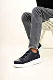 J251 Mirror Ortopedik Taban Günlük Cilt Erkek Sneaker Spor Ayakkabı CBT Lacivert