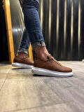 J814 Bağcıklı Ortopedik Taban Erkek Günlük Sneaker Spor Ayakkabı BT Taba
