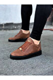 J505 Bağcıklı Ortopedik Taban Erkek Sneaker Günlük Ayakkabı ST Taba