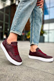 J015 First Edition Ortopedik Taban Günlük Cilt Erkek Sneaker Spor Ayakkabı CBT Bordo