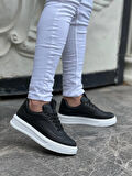 J006 Bağcıklı Ortopedik Taban Günlük Erkek Spor Sneaker Ayakkabı BT Siyah