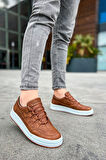 J040 C-Rey Ortopedik Taban Günlük Cilt Erkek Sneaker Spor Ayakkabı CBT Taba