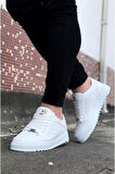 J505 Bağcıklı Ortopedik Taban Erkek Sneaker Günlük Ayakkabı BT Beyaz