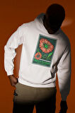 Pretty Flower Baskılı Unisex Oversize Tasarım Hoodie