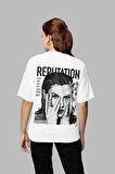 Taylor Swift Albüm Reputation Yazılı Unisex Oversize Şarkıcı Tişört