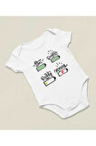 Tasarım Oğul Kız  Anne Baba Yazılı Pamuklu Yumuşak Unisex Çıtçıtlı Body Zıbın