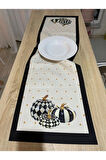 Balkabağı Desen Runner Ve Home Desen Runner 40 X 140 Ikili Paket