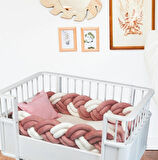 TUGU HOME&BABY KADİFE ÖRGÜLÜ BEBEK PAMUK 5 PARÇA 60x120 cm BEBEK BEŞİK UYKU SETİ,BEBEK BEŞİK UYKU TAKIMI,ANNE YANI ORGANİK UYKU SETİ