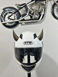 Motor & Motosiklet Gold Şeytan Boynuzu Kask Dış Aksesuar