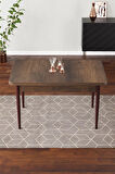 Floryn Barok Desen 80 X 132 Açılabilir MDF Mutfak Masa Takımı 4 Sandalye