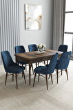 Ikon Meşe Desen 80x132 MDF Açılabilir Yemek Masası Takımı 4  Sandalye