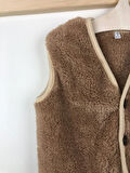 Peluş Polar Bebek Yelek Wellsoft Ayı Açık Kahve