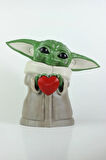 Baby Yoda Figürü - Kalpli Star Wars Grogu - The Mandalorian 22,5cm