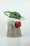 Baby Yoda Figürü - Kalpli Star Wars Grogu - The Mandalorian 22,5cm