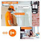 qasul 8mp Hd Ip Kamera 2 Lens Güvenlik Koruması Wifi Gözetim Kameraları 8x Zoom Ptz Kablosuz