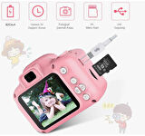  PEMBE 2.0 İnç IPS Ekran Darbeye Dayanıklı Çocuk Dijital Selfie HD Video Kamera  Çocuk Kamerası