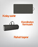 Koyu Antrasit Gri Taşınabilir Katlanır Yatak Karavan Kamp Yatağı Otel Misafir Anne Yanı Yer Yatağı