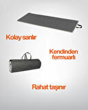 Gri Taşınabilir Katlanır Yatak Karavan Kamp Yatağı Otel Misafir Anne Yanı Yer Yatağı