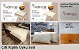 Nofku Çift Kişilik Kapitoneli Yün Uyku Seti