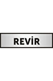 Revir Yazılı Kapı Yazısı ,yönlendirme Levhası ,gümüş Renkli Aliminyum Levha