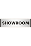 Showrom Yazılı Kapı Yazısı ,yönlendirme Levhası ,gümüş Renkli Aliminyum Levha