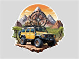 30X30 cm Karavan Araç Tekne Duvar Jeep Oto Sticker