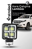 144W 12-24 Volt Kare Spot Far Oto Çalışma Lambası ATV Kamyon Tır Traktör Offroad