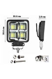 144W 12-24 Volt Kare Spot Far Oto Çalışma Lambası ATV Kamyon Tır Traktör Offroad